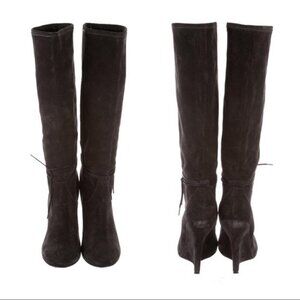 Opening Ceremony Agyness Tall Suede Wedge Boots 36